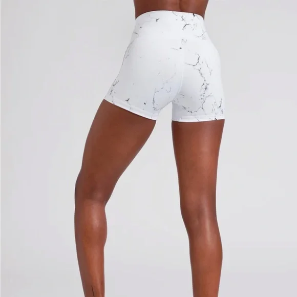 BuffBunny White Marble Women Shorts Medium - Picture 4 of 7